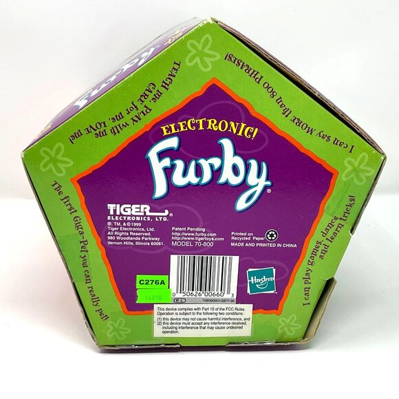 Furby Gorilla Black Brown Gray Eyes Original 1999 Vintage Factory Sealed NWB - Picture 7 of 7